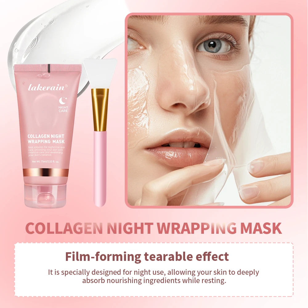 Nordic Glow Collagen Mask – avrivningsbar peel-off effekt.