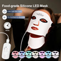 Nordic Glow Pro LED Face & Neck Mask – silicone LED therapy mask, front view.